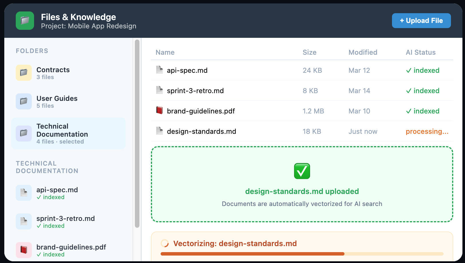 Files & Knowledge demo